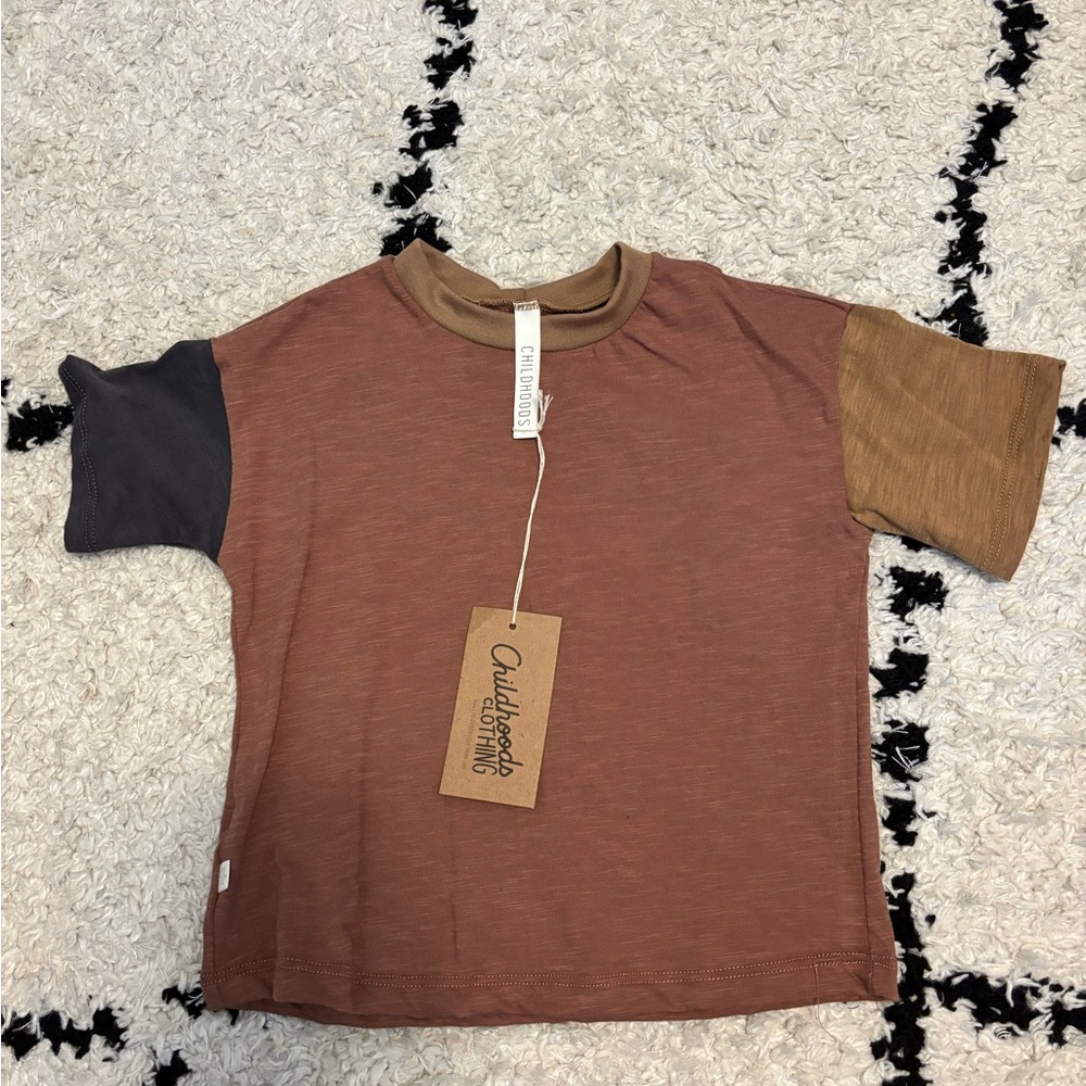 Childhoods Clothing Brown and Tan Colorblock Tee